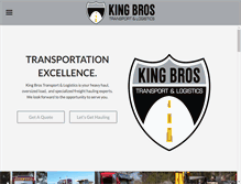 Tablet Screenshot of kingbrostransport.com